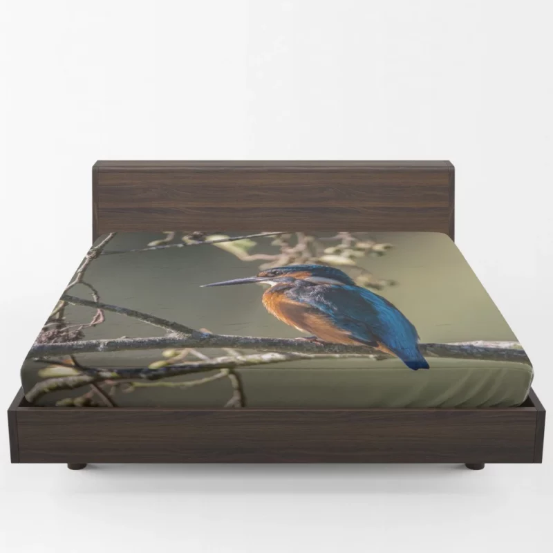 Kingfisher Aquatic Pose River Beauty Fitted Sheet