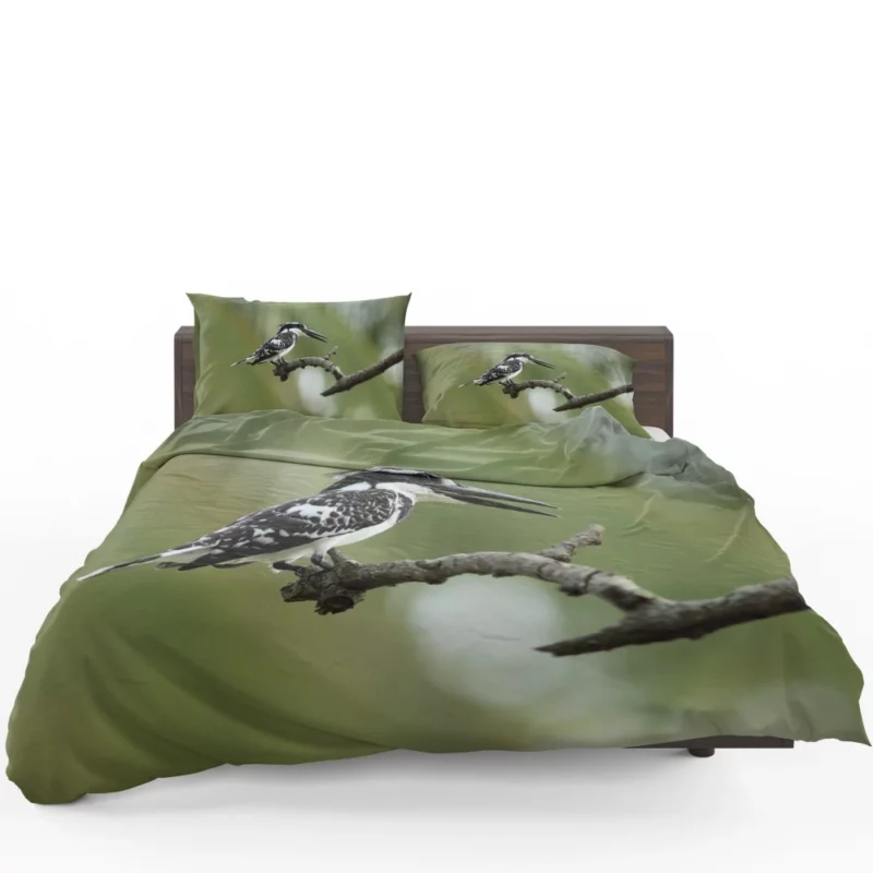 Kingfisher Colorful Perch Branch Beauty Bedding Set