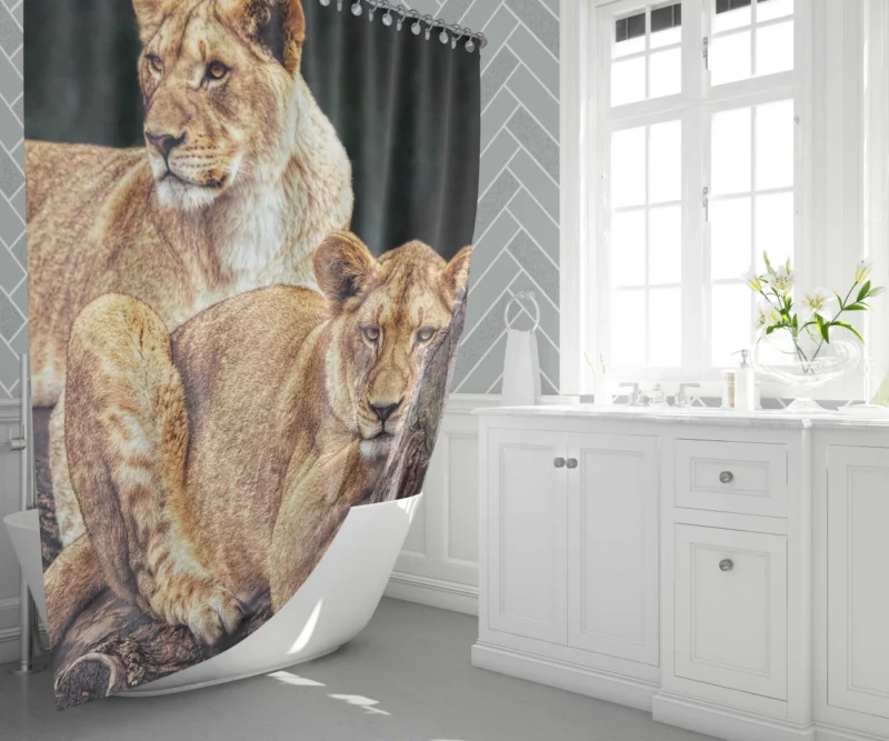 Kingly Lion Majestic Aura Shower Curtain 1