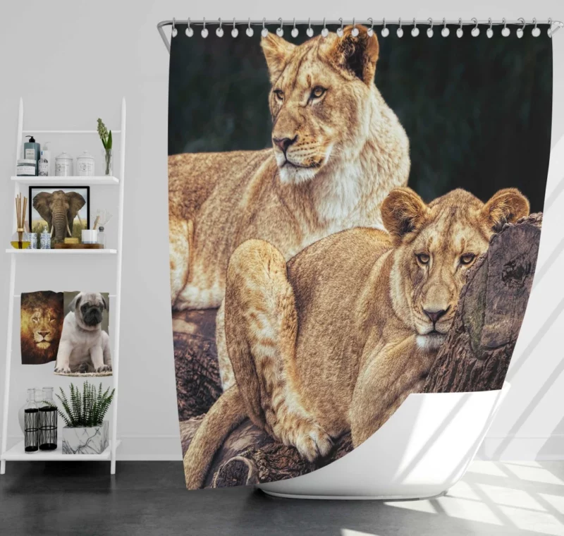 Kingly Lion Majestic Aura Shower Curtain