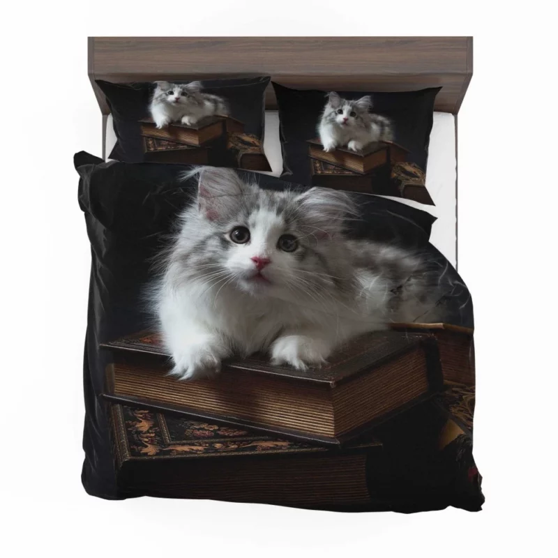 Kitten Among Books Whiskered Curiosity Bedding Set 1