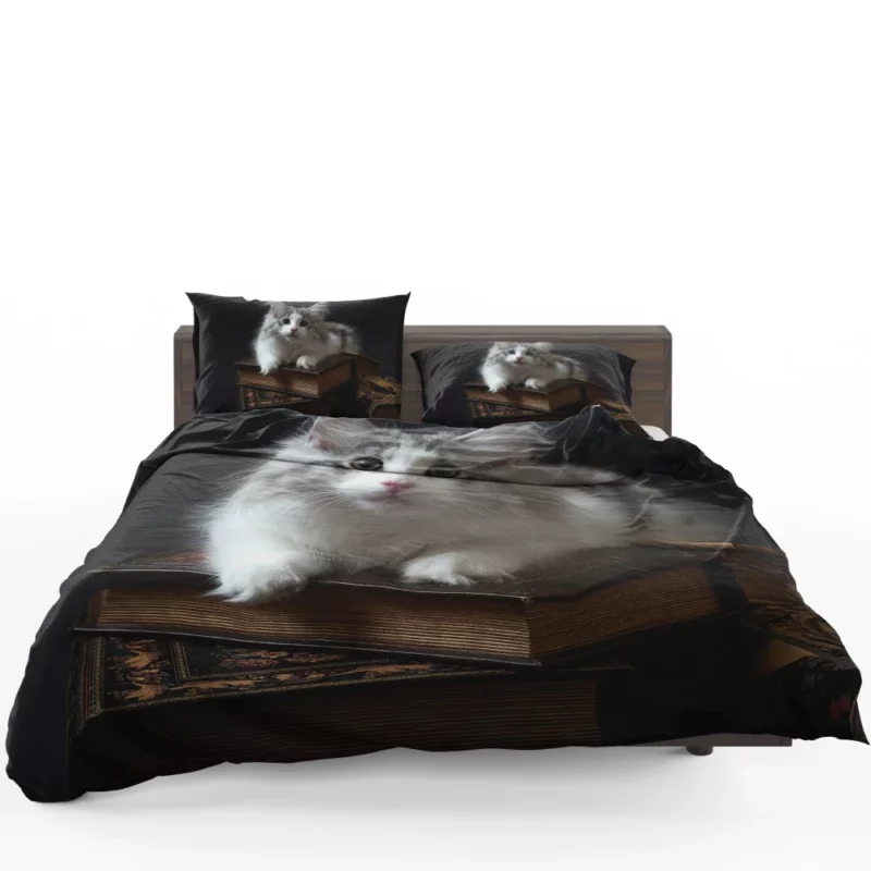 Kitten Among Books Whiskered Curiosity Bedding Set