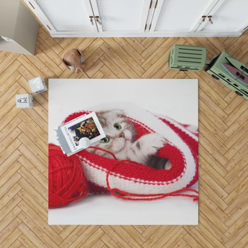 Kitten Playful Antics Whiskered Joy Rug