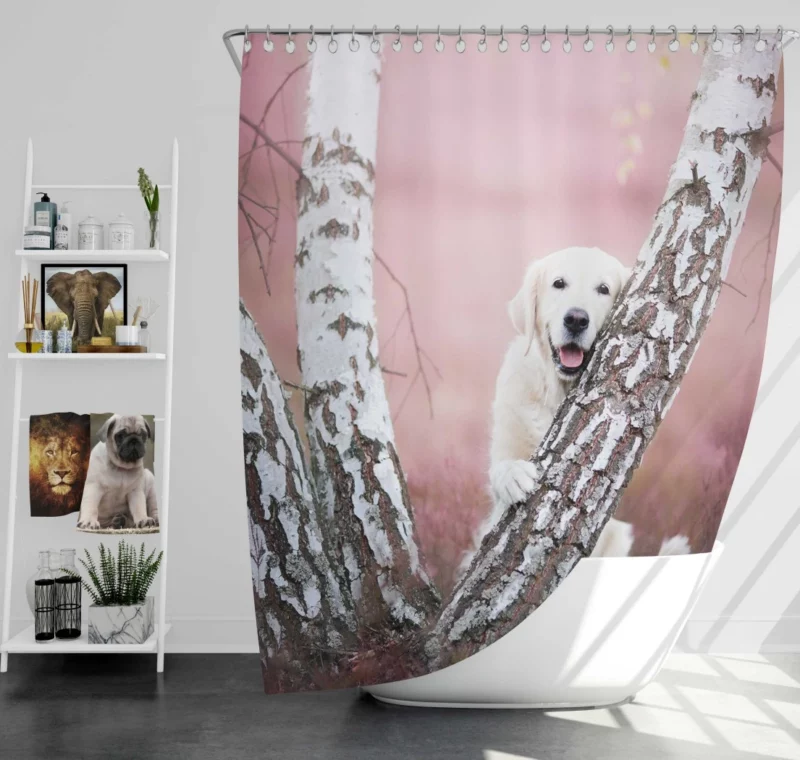 Labrador Ever-Wagging Tail Joyful Companion Shower Curtain