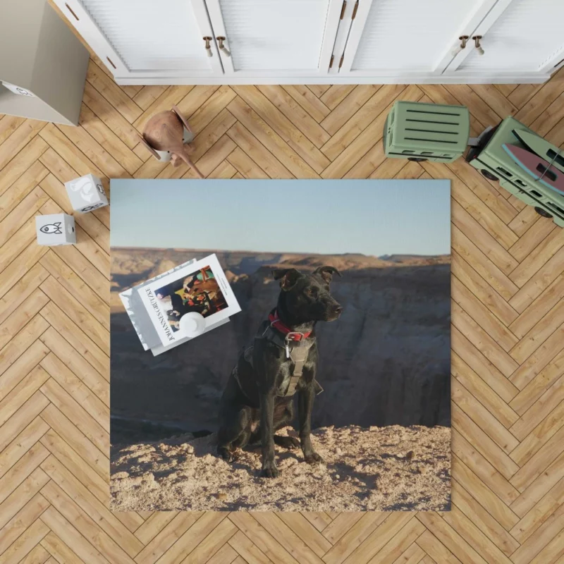 Labrador Joyful Barking in Nature Rug