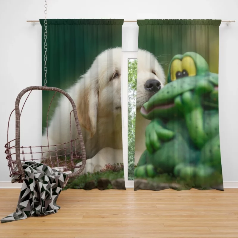 Labrador Puppy Playful Charm Fuzzy Delight Curtain