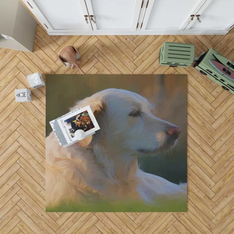 Labrador Retriever in Artistic Oil Paint Canine Beauty Rug