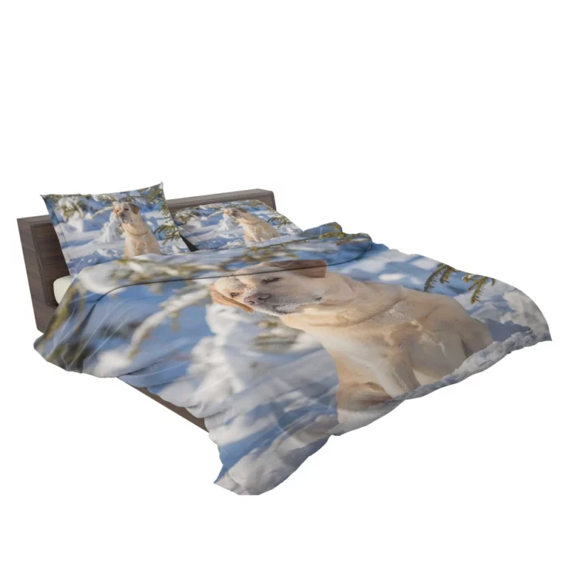 Labrador Retriever in Snow Winter Elegance Bedding Set 2