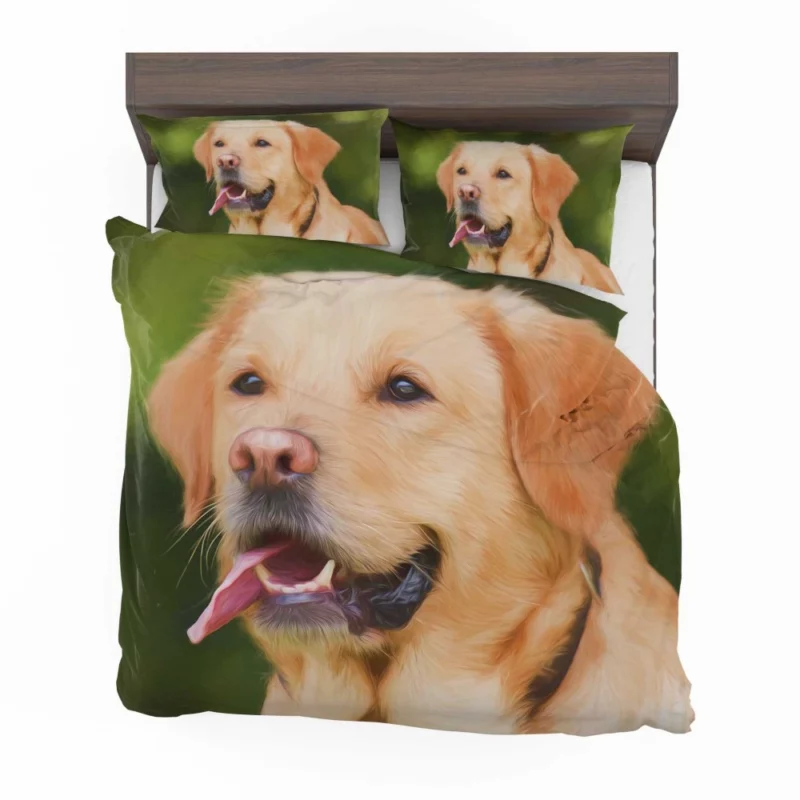 Labrador in Artistic Oil Paint Furry Majesty Bedding Set 1