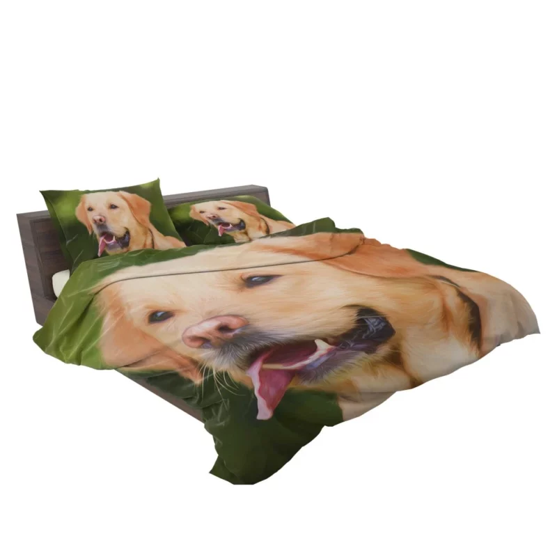 Labrador in Artistic Oil Paint Furry Majesty Bedding Set 2