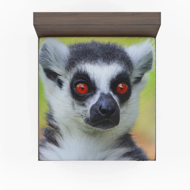 Lemur Playful Selfies Quirky Delight Fitted Sheet 1