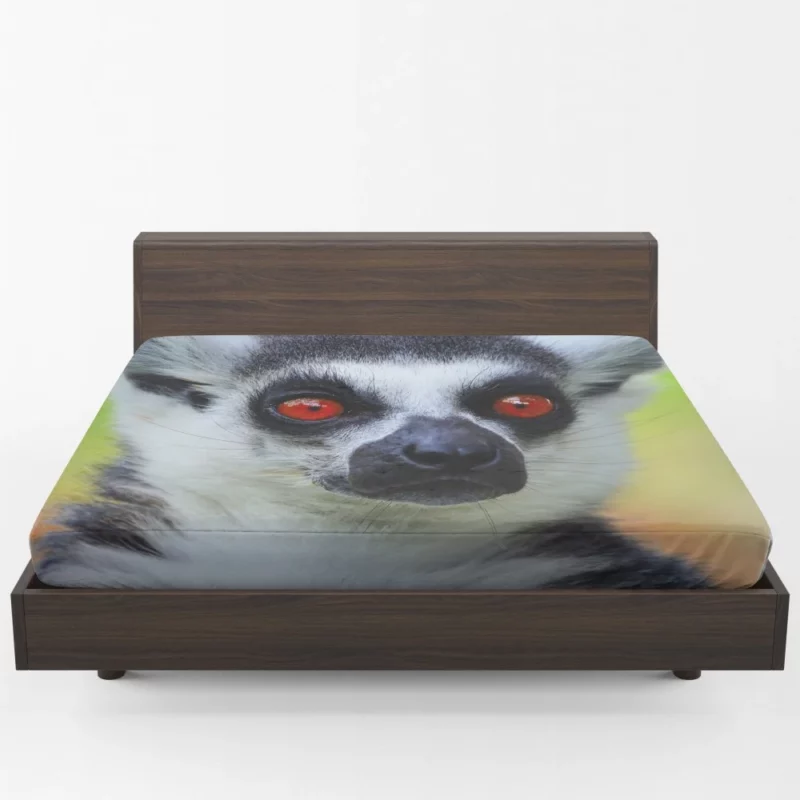 Lemur Playful Selfies Quirky Delight Fitted Sheet