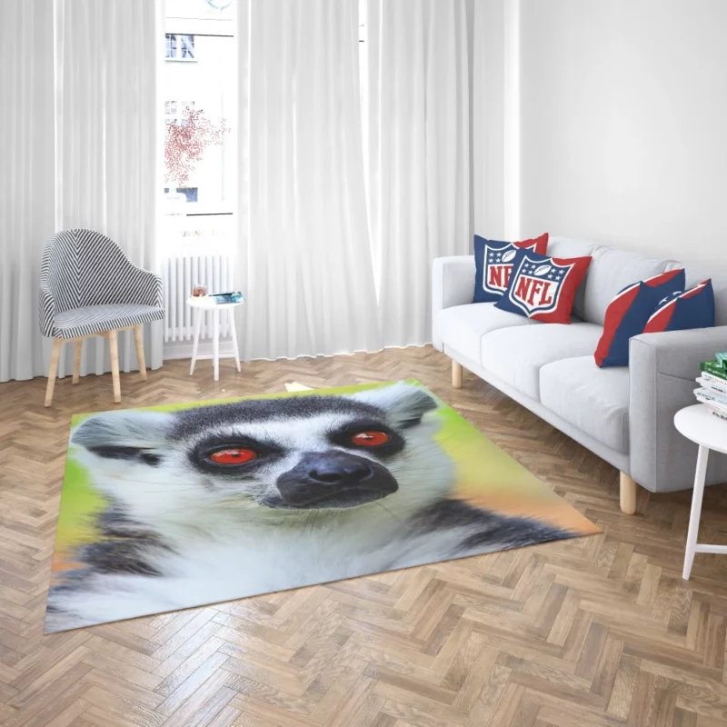 Lemur Playful Selfies Quirky Delight Rug 2