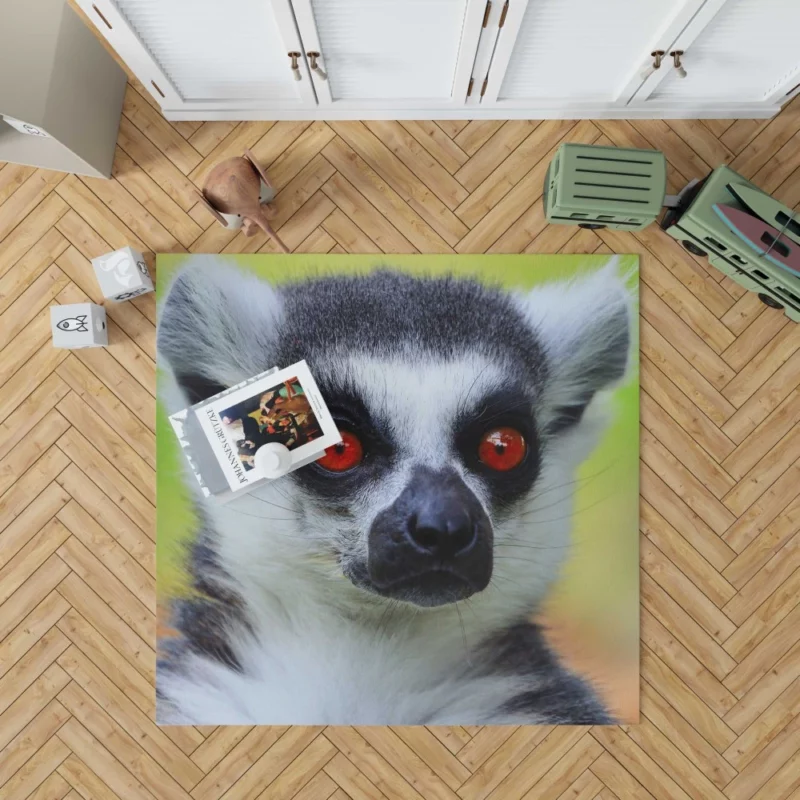 Lemur Playful Selfies Quirky Delight Rug