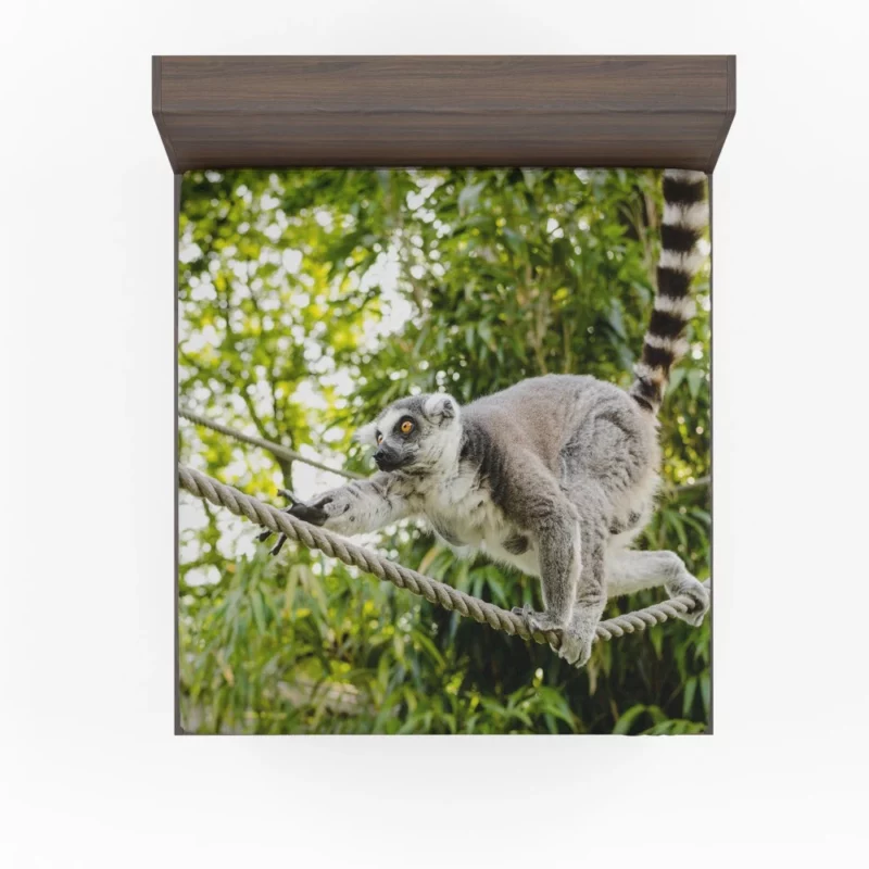 Lemur Primate Playfulness Innocent Charm Fitted Sheet 1