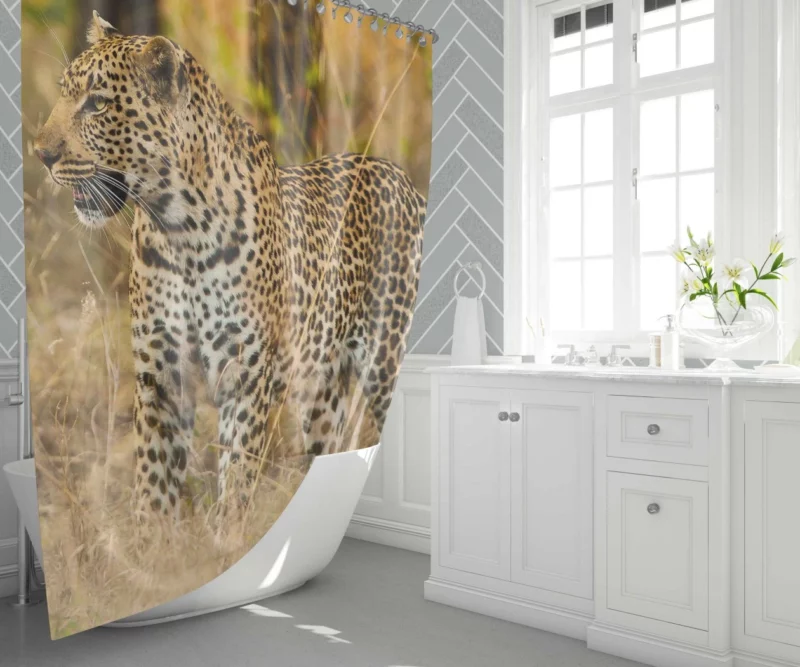 Leopard Artistic Beauty Natural Splendor Shower Curtain 1