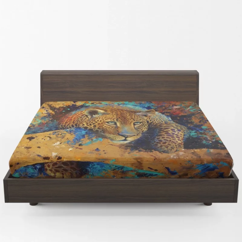 Leopard Artistic Intrigue Feline Elegance Fitted Sheet