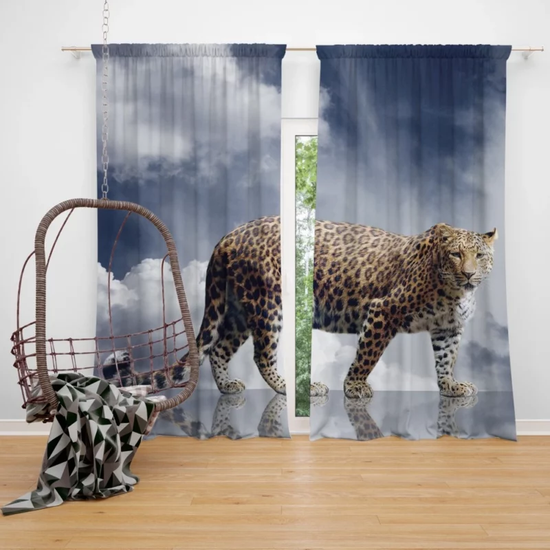 Leopard Elegance Silent Majesty Curtain