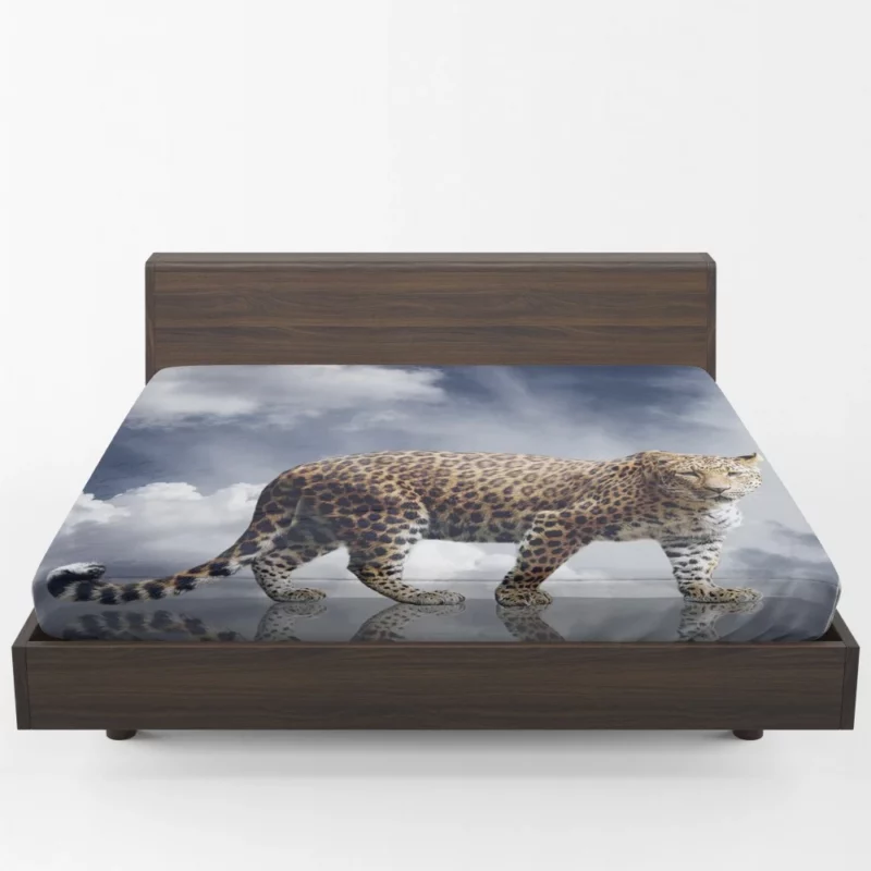 Leopard Elegance Silent Majesty Fitted Sheet