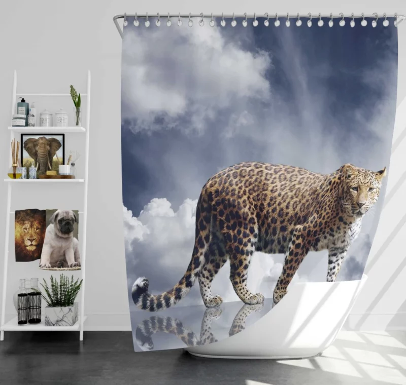 Leopard Elegance Silent Majesty Shower Curtain