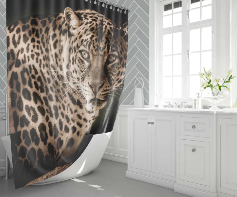 Leopard Enigmatic Presence Shower Curtain 1