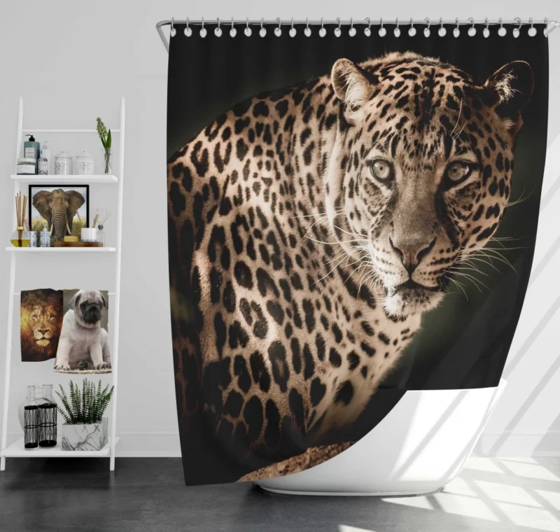 Leopard Enigmatic Presence Shower Curtain