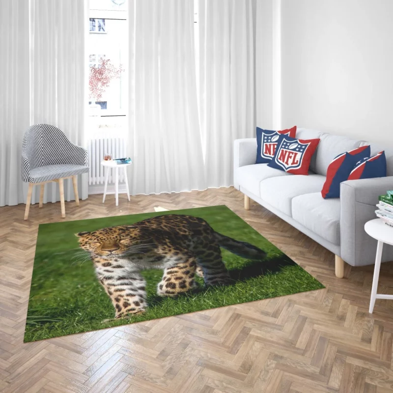 Leopard Fierce Gaze Jungle Majesty Rug 2