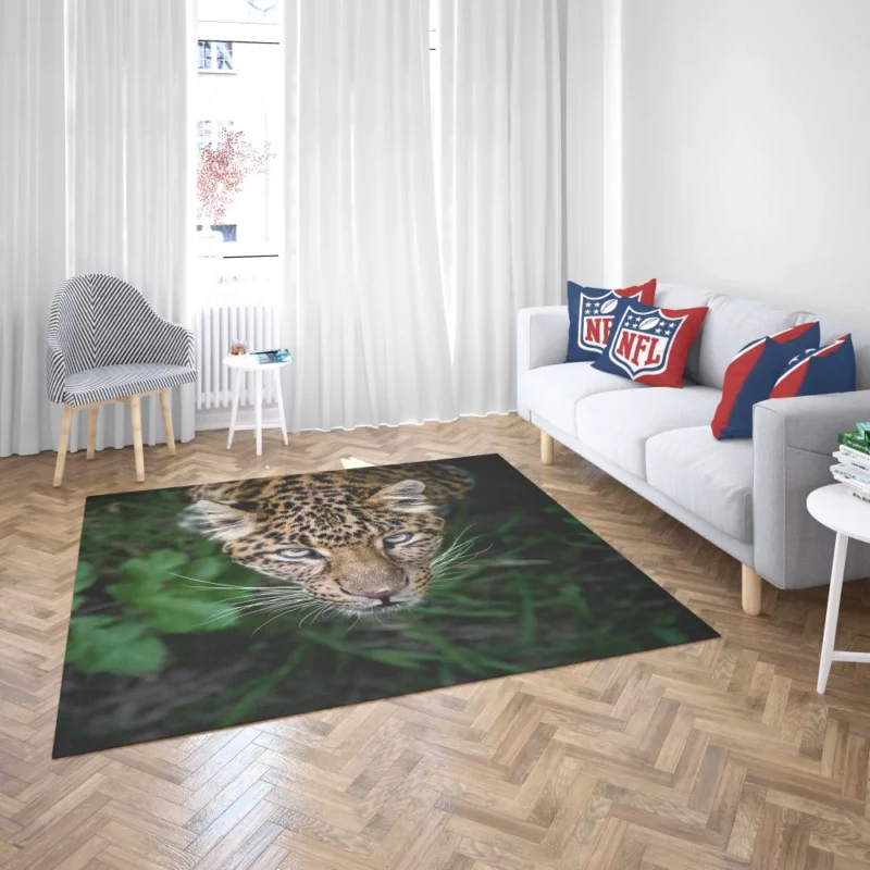 Leopard Intense Stare Enigmatic Power Rug 2