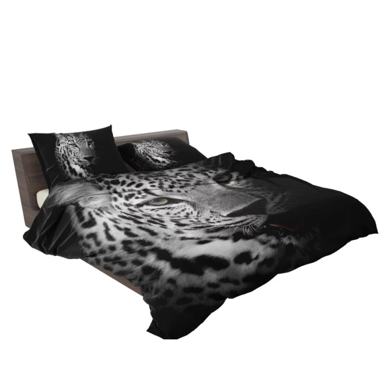 Leopard Intrigue on a Dark Canvas Bedding Set 2