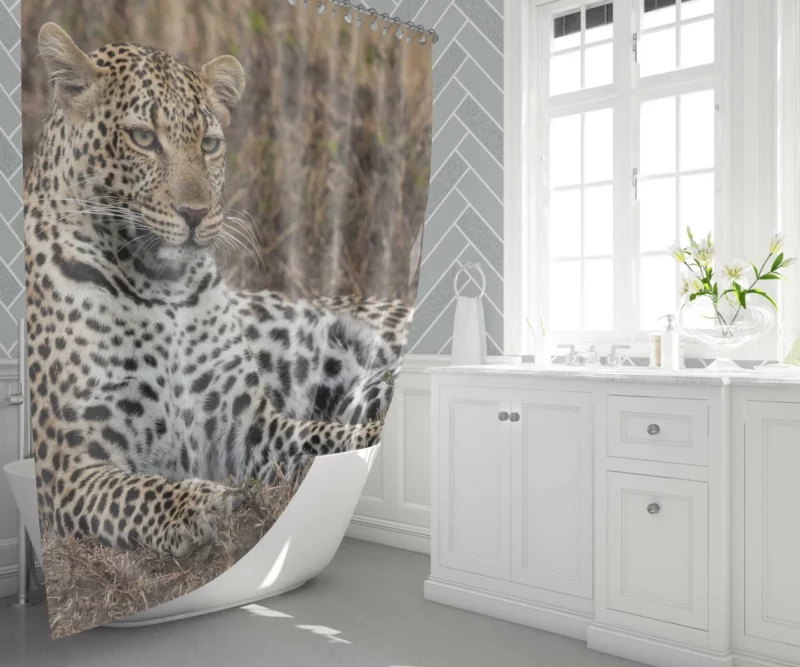 Leopard Mysterious Aura Shower Curtain 1