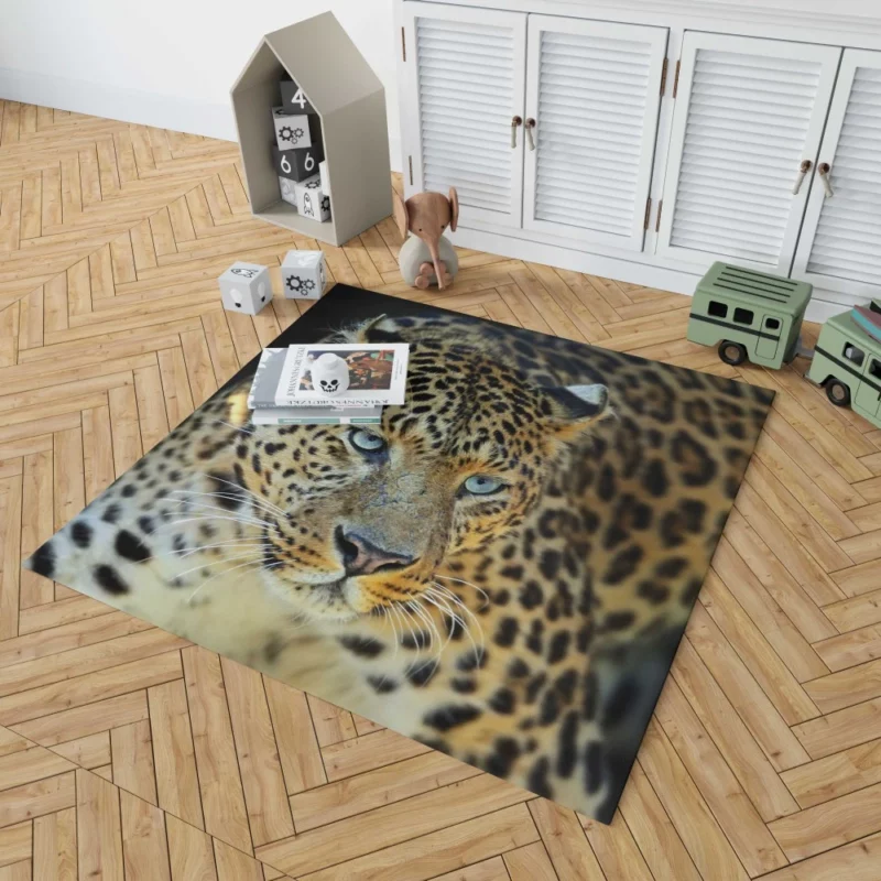 Leopard Mysterious Gaze Enigmatic Beauty Rug 1