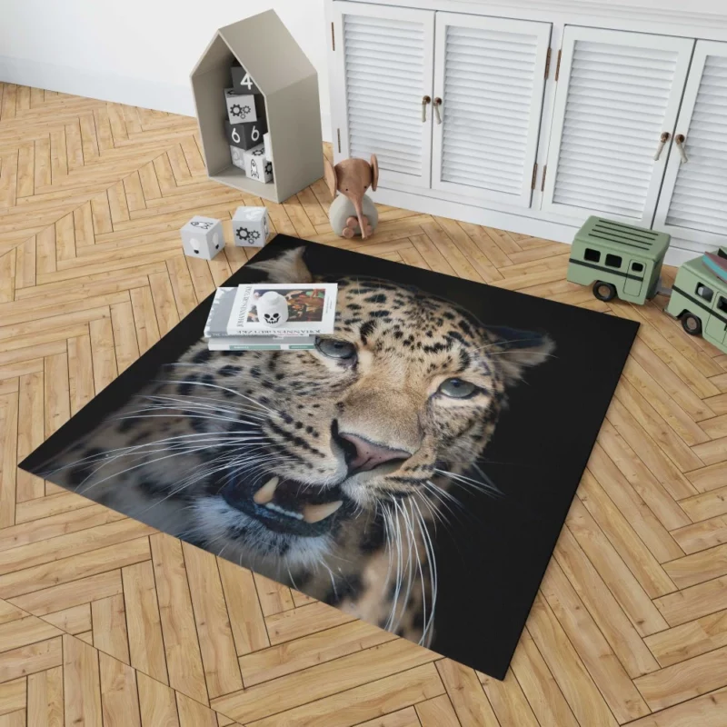 Leopard Mysterious Stare Enigmatic Beauty Rug 1