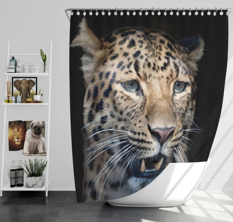 Leopard Mysterious Stare Enigmatic Beauty Shower Curtain