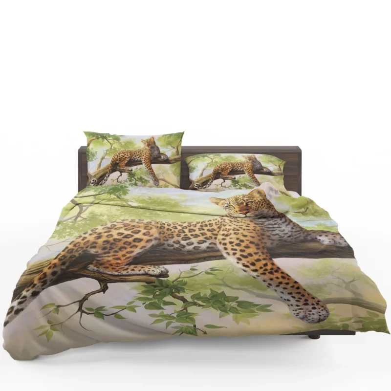 Leopard Mystical Stance Enigmatic Beauty Bedding Set