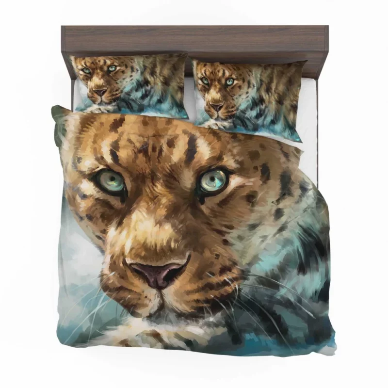 Leopard Painted Majesty Wilderness Charm Bedding Set 1