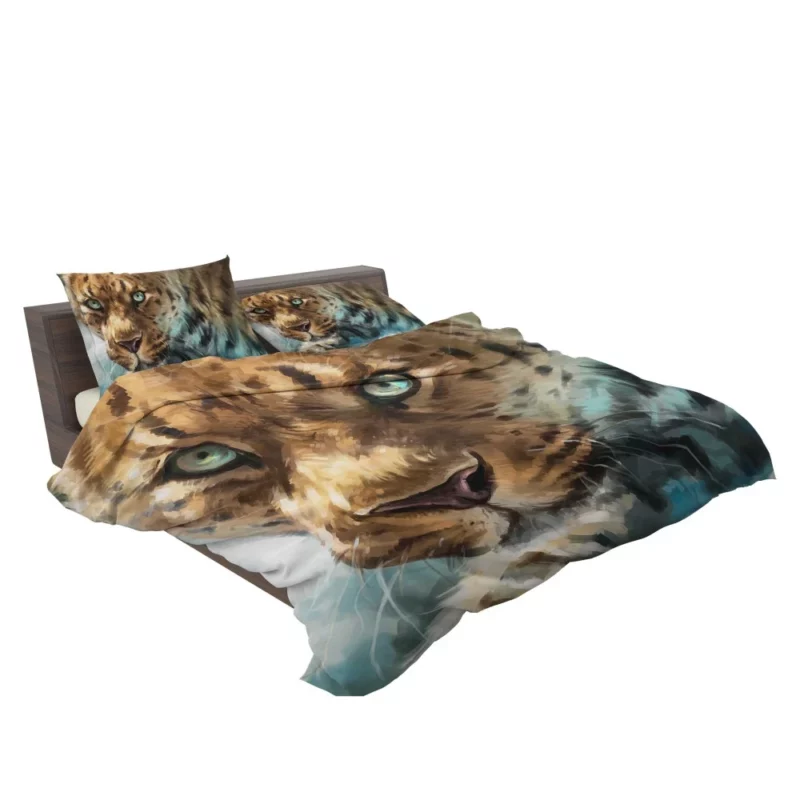 Leopard Painted Majesty Wilderness Charm Bedding Set 2