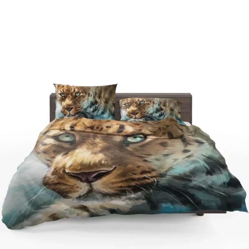 Leopard Painted Majesty Wilderness Charm Bedding Set