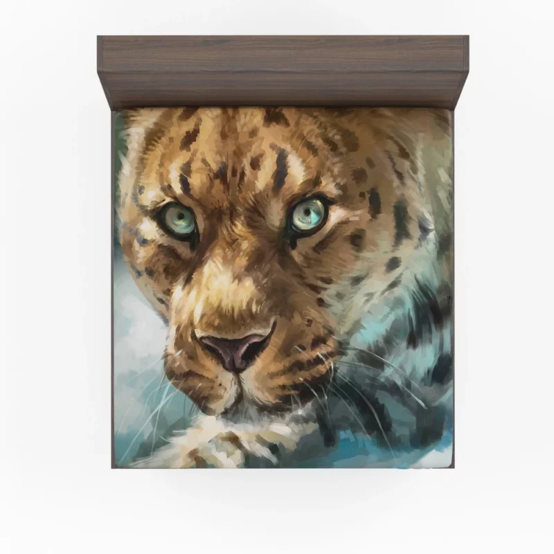 Leopard Painted Majesty Wilderness Charm Fitted Sheet 1