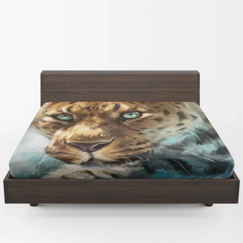 Leopard Painted Majesty Wilderness Charm Fitted Sheet