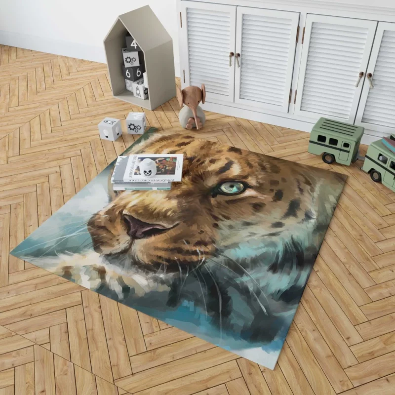 Leopard Painted Majesty Wilderness Charm Rug 1