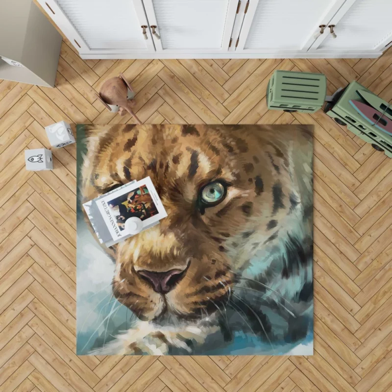 Leopard Painted Majesty Wilderness Charm Rug