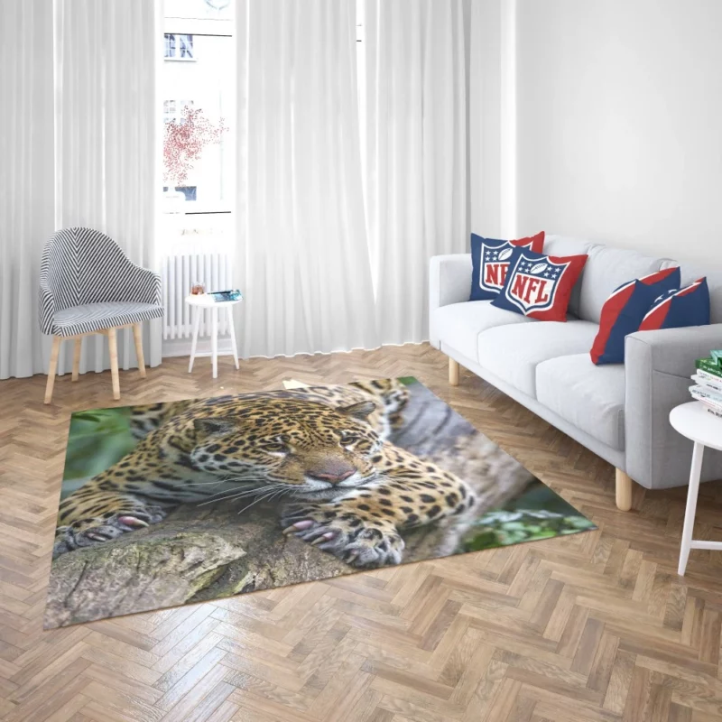 Leopard Perched on Tree Wilderness Elegance Rug 2