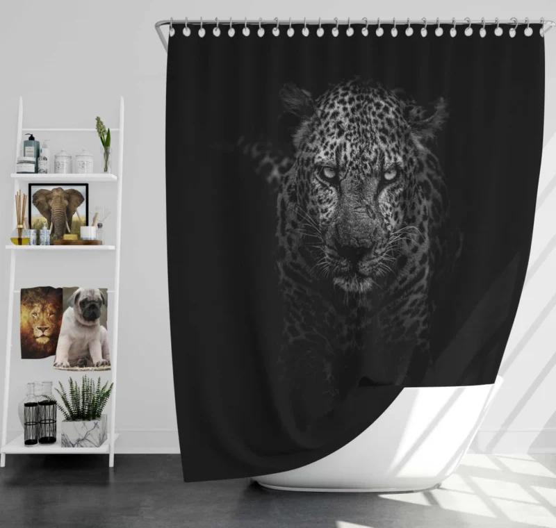 Leopard Realm Night in Kruger National Park Shower Curtain