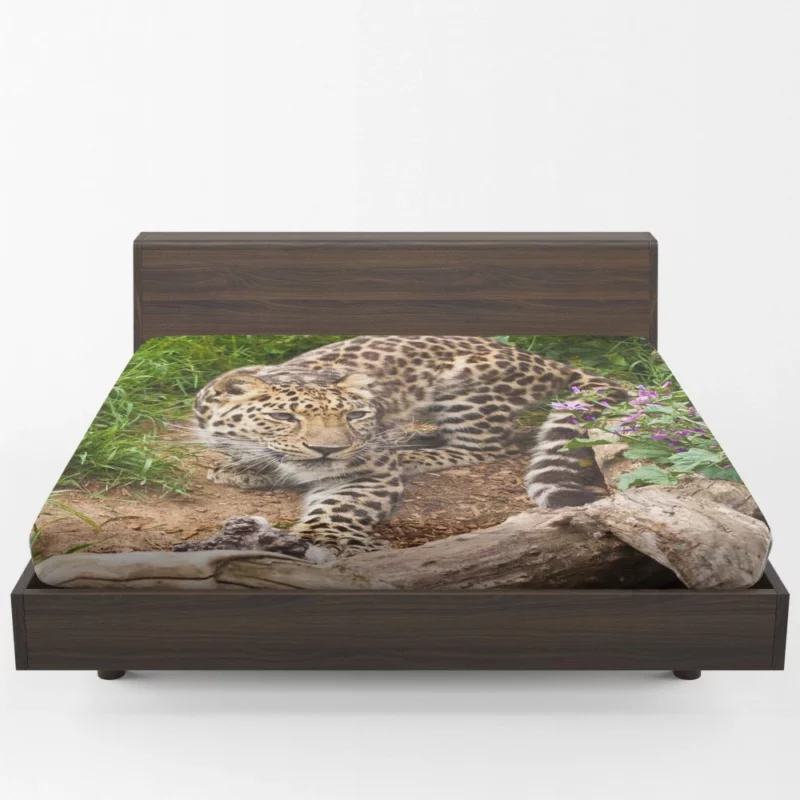 Leopard Stealthy Stalk Nature Artistry Fitted Sheet