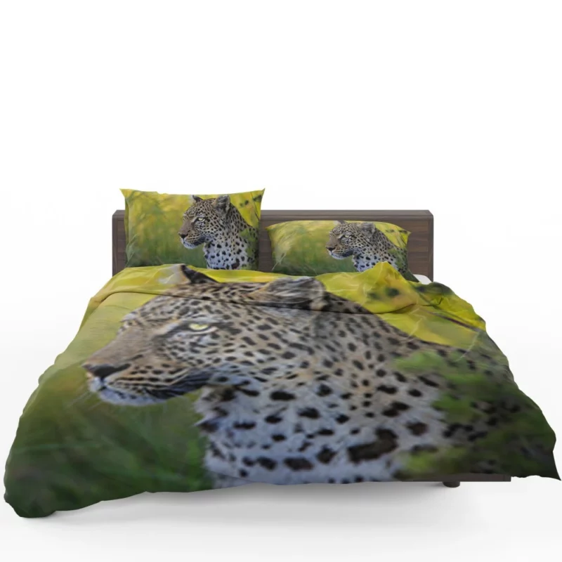 Leopard Stealthy Stance Wild Elegance Bedding Set