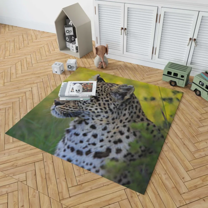 Leopard Stealthy Stance Wild Elegance Rug 1