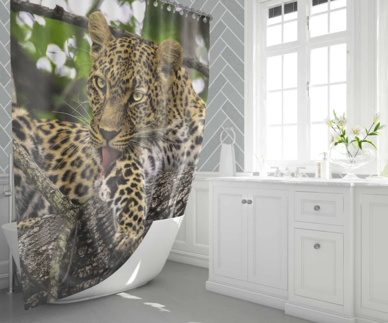 Leopard Untamed Shower Curtain 1