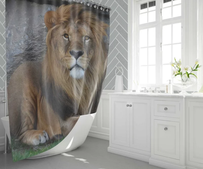 Lion Adaptable Shower Curtain 1