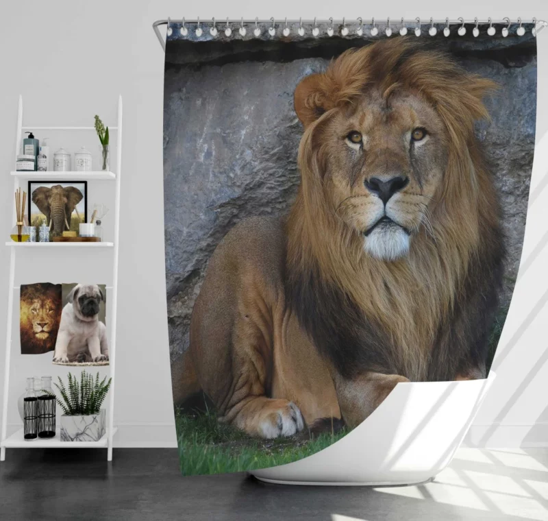 Lion Adaptable Shower Curtain