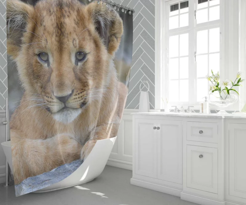 Lion Camouflaged Shower Curtain 1